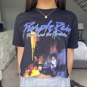 cropped prince t-shirt